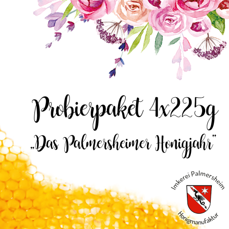 Probierpaket 4x225g "Das Palmersheimer Honigjahr"